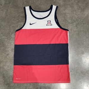 Nike Red and Blue Striped Tank Top